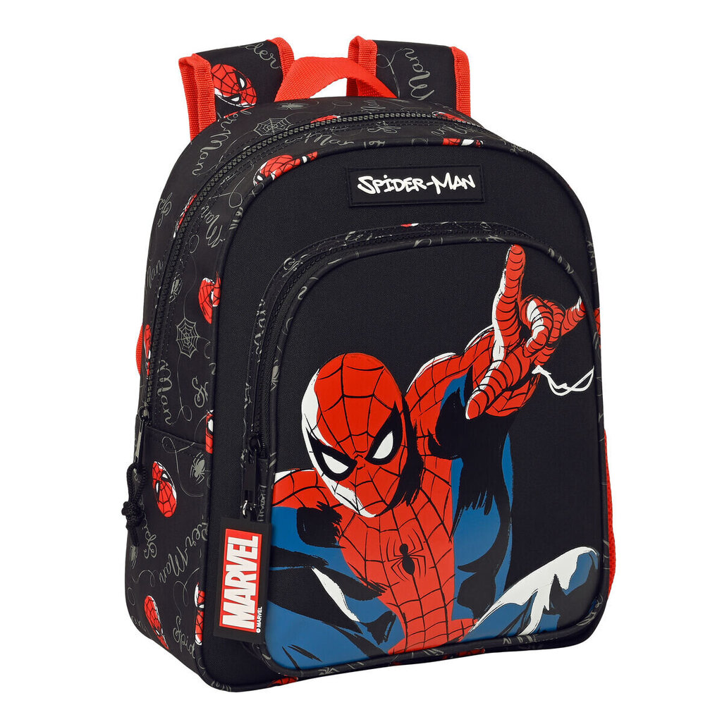 Reppu Spiderman Hero, musta, 27 x 33 x 10 cm hinta ja tiedot | Koulureput ja -laukut | hobbyhall.fi