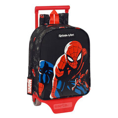 Koulureppu pyörillä Spiderman Hero Black (22 x 27 x 10 cm) hinta ja tiedot | Koulureput ja -laukut | hobbyhall.fi