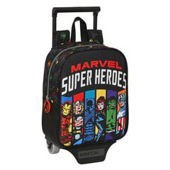 Koulureppu pyörillä The Avengers Super Heroes Musta (22 x 27 x 10 cm) hinta ja tiedot | Koulureput ja -laukut | hobbyhall.fi