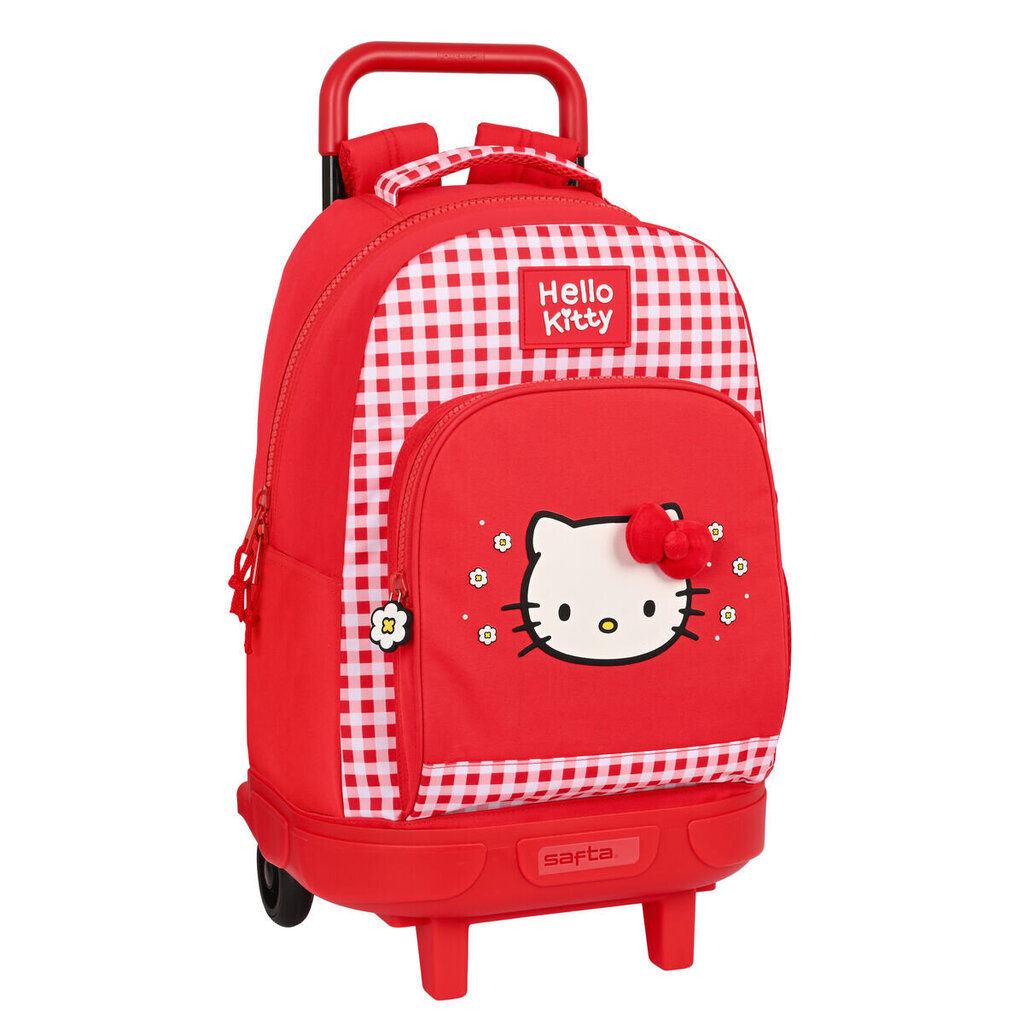 Koulureppu pyörillä Hello Kitty Spring Red (33 x 45 x 22 cm) hinta ja tiedot | Koulureput ja -laukut | hobbyhall.fi