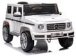 Yksipaikkainen sähköauto lapsille Mercedes G500, valkoinen hinta ja tiedot | Lasten sähköautot | hobbyhall.fi