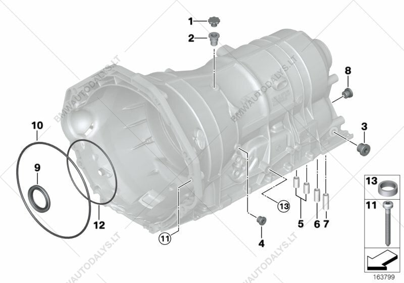 Automatinės pavarų dėžės alyvos keitimo komplektas ZF 6HP19/21, BMW hinta ja tiedot | Vaihteiston osat | hobbyhall.fi