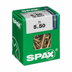 Puuruuvit Spax Yellox 5 x 50 mm, 75 kpl. hinta ja tiedot | Käsityökalut | hobbyhall.fi