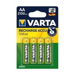 Ladattavat Varta Basic Line AA akut 2100 mAh 4 kpl hinta ja tiedot | Paristot | hobbyhall.fi