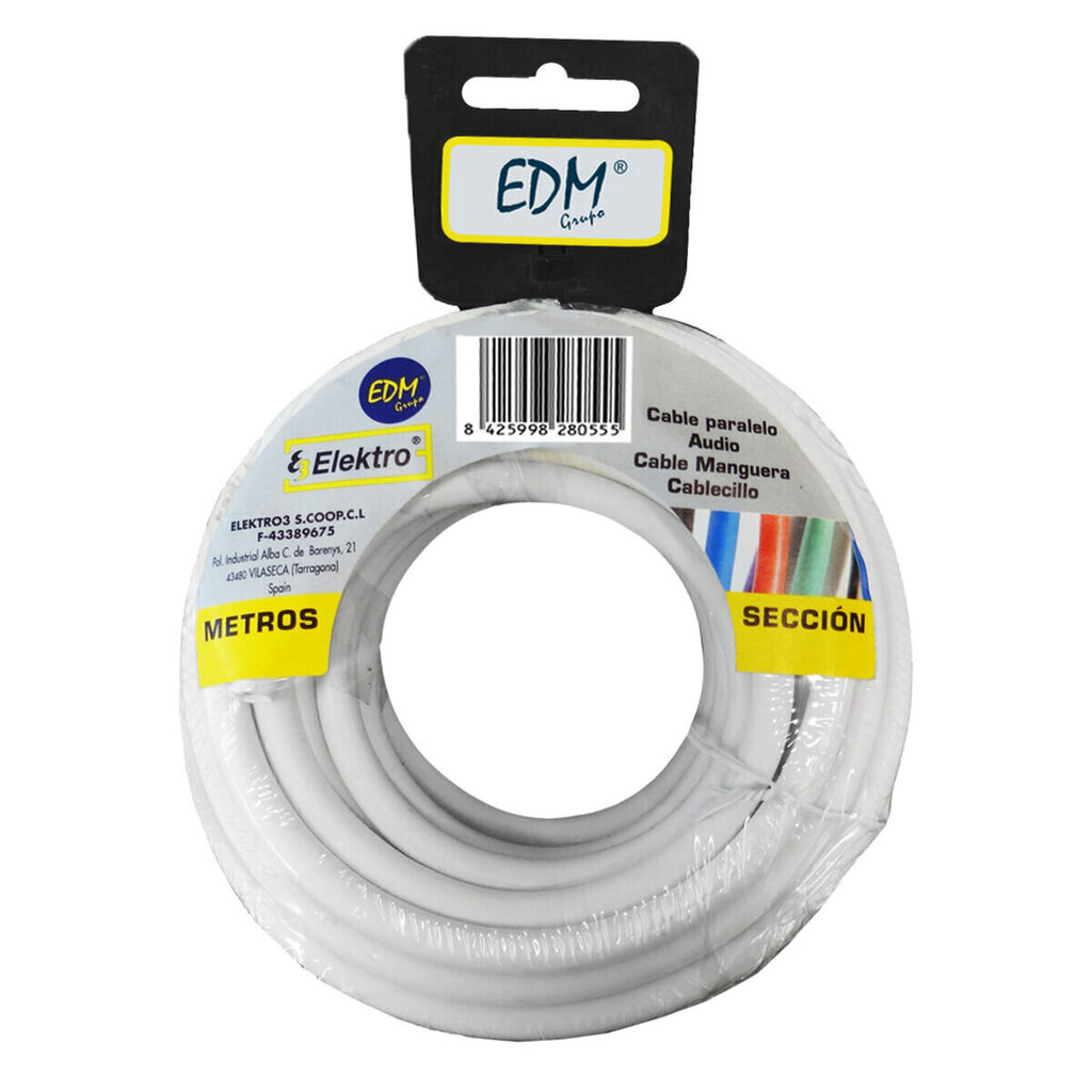 Kaapeli EDM 2 x 1 mm 25 m hinta ja tiedot | Tekstiilijohdot ja sähköliittimet | hobbyhall.fi