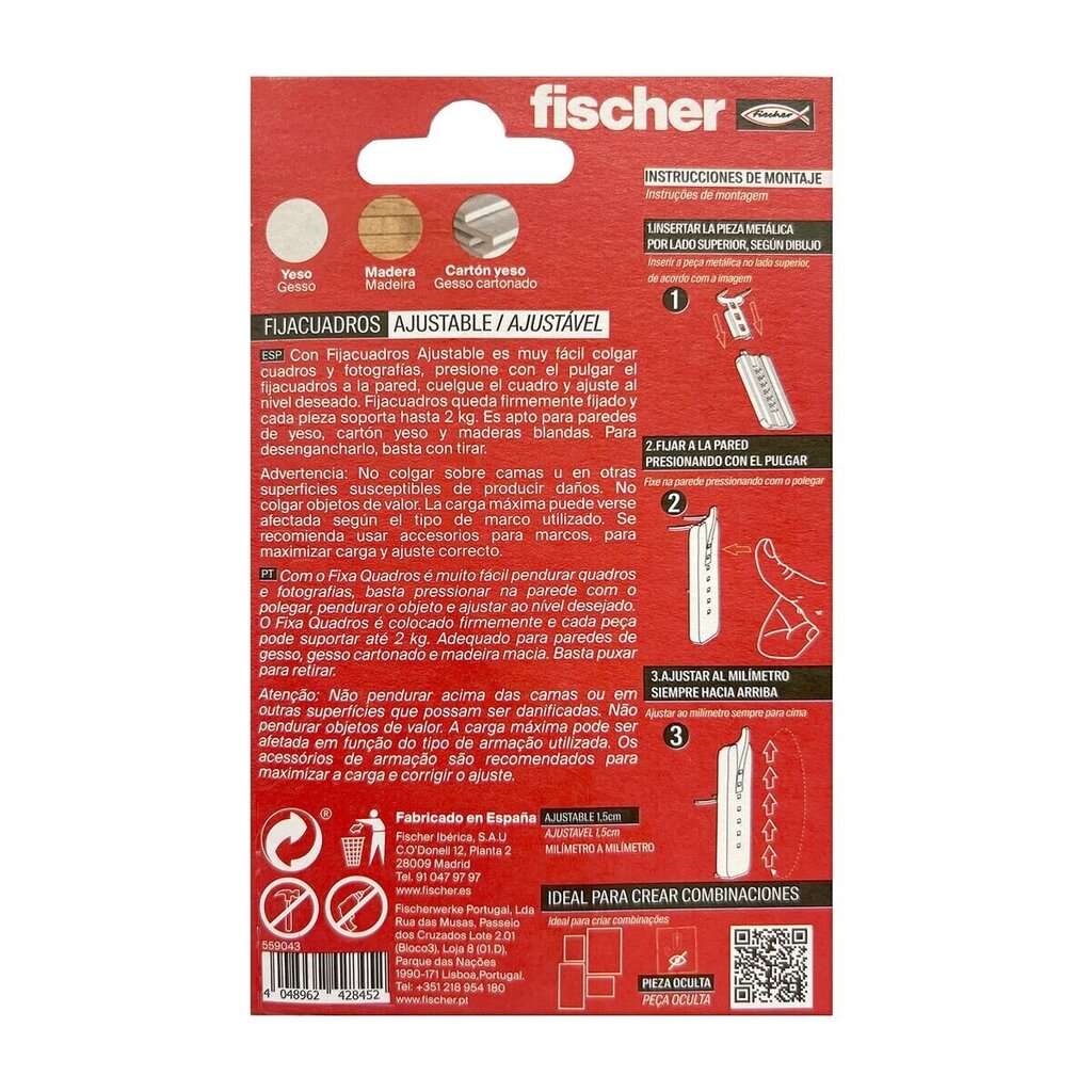 Koukut Fischer 559043, 2 kpl. hinta ja tiedot | Käsityökalut | hobbyhall.fi