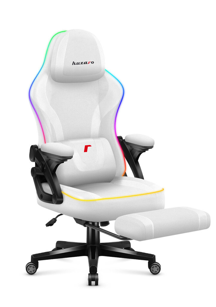 Huzaro Force 4.6 White Mesh RGB Smart pelituoli hinta ja tiedot | Toimistotuolit | hobbyhall.fi