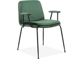 2 tuolia käsinojilla Notio Living Heino, vihreä/musta hinta ja tiedot | Ruokapöydän tuolit | hobbyhall.fi