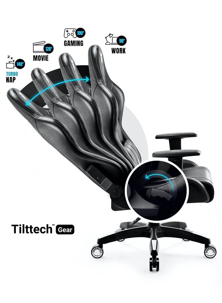 Pelituoli Diablo Chairs X-One L, musta/valkoinen hinta ja tiedot | Toimistotuolit | hobbyhall.fi