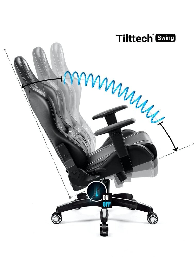 Pelituoli Diablo Chairs X-One L, musta/valkoinen hinta ja tiedot | Toimistotuolit | hobbyhall.fi