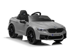 BMW M5 yksipaikkainen sähköauto, hopealakattu hinta ja tiedot | Lasten sähköautot | hobbyhall.fi