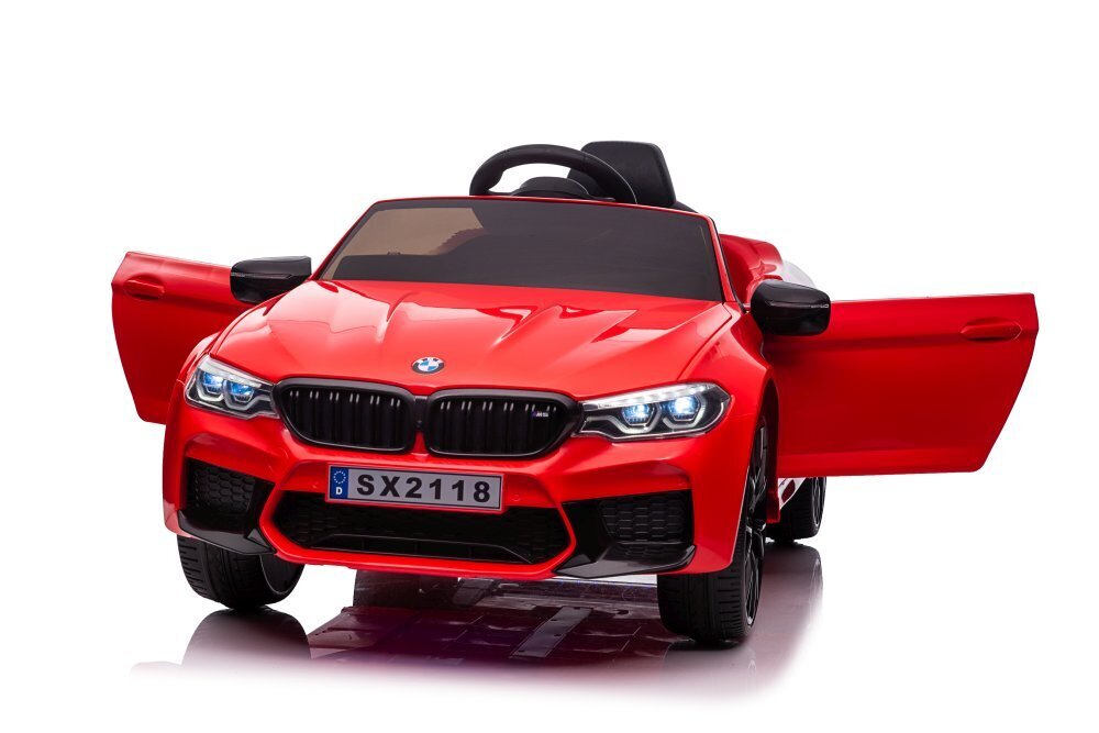 BMW M5 SX2118 yksipaikkainen sähköauto lapsille, punainen hinta ja tiedot | Lasten sähköautot | hobbyhall.fi