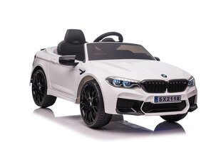 BMW M5 SX2118, yksipaikkainen sähköauto lapsille, valkoinen hinta ja tiedot | Lasten sähköautot | hobbyhall.fi
