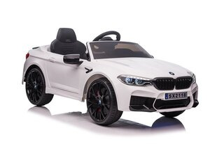 BMW M5 SX2118, yksipaikkainen sähköauto lapsille, valkoinen hinta ja tiedot | Lasten sähköautot | hobbyhall.fi