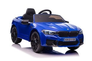 BMW M5 SX2118 yksipaikkainen sähköauto lapsille, sininen hinta ja tiedot | Lasten sähköautot | hobbyhall.fi