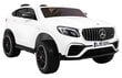 Kaksipaikkainen sähköauto Mercedes GLC 63S, valkoinen hinta ja tiedot | Lasten sähköautot | hobbyhall.fi