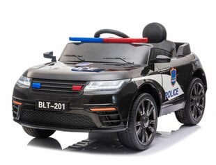 Yksipaikkainen sähköpoliisiauto lapsille, musta hinta ja tiedot | Lasten sähköautot | hobbyhall.fi