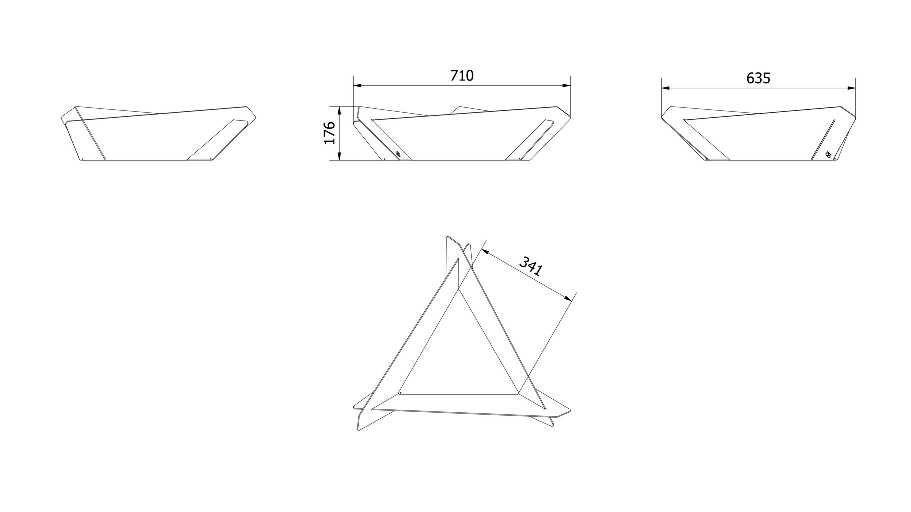 Tulisija Kratki Triangle hinta ja tiedot | Grillit | hobbyhall.fi