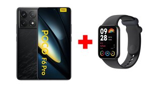 Xiaomi Poco F6 Pro 5G 12/512GB Black + Xiaomi Smart Band 8 Pro Black hinta ja tiedot | Matkapuhelimet | hobbyhall.fi