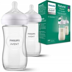 Buteliukai Philips Avent Natural Response SCY933/02, 1+ mėn, 240 ml, 2 vnt. hinta ja tiedot | Tuttipullot ja tarvikkeet | hobbyhall.fi