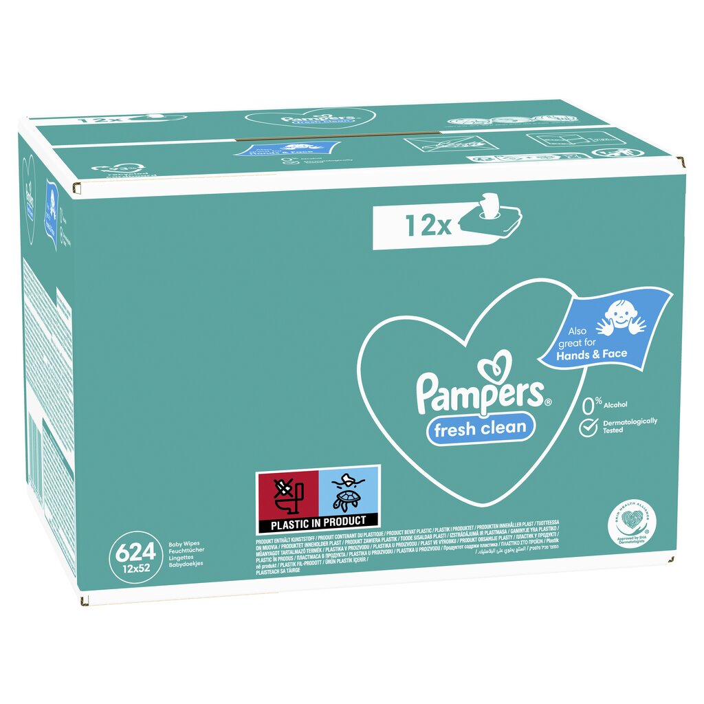 Kosteuspyyhkeet Pampers Fresh Clean, 624 kpl. hinta ja tiedot | Vauvojen kosteuspyyhkeet | hobbyhall.fi