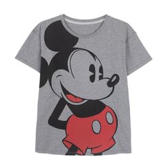 Naisten T-paita Mikki Hiiri, harmaa hinta ja tiedot | Mickey Mouse Muoti | hobbyhall.fi