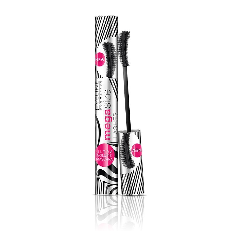 Ripsiväri Eveline Mega Size Lashes, 10 ml hinta ja tiedot | Silmämeikit | hobbyhall.fi