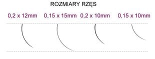 Tekoripset Syis, musta, 0,20 x 10 mm hinta ja tiedot | Irtoripset ja ripsentaivuttimet | hobbyhall.fi