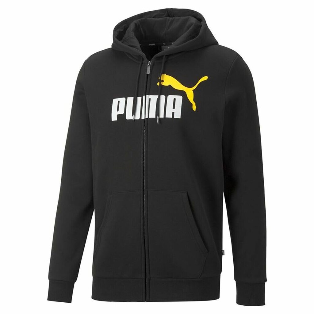 Puma Essentials kaksivärinen miesten huppari, musta hinta ja tiedot | Miesten puserot ja hupparit | hobbyhall.fi