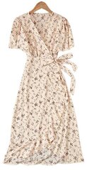 Naisten mekko kukkakuviolla, Electronics LV-120003, valkoinen hinta ja tiedot | Mekot | hobbyhall.fi