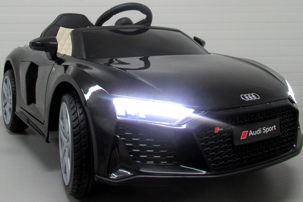 Sähköauto AUDI R8 SPORT, kaukosäätimellä, Musta hinta ja tiedot | Lasten sähköautot | hobbyhall.fi