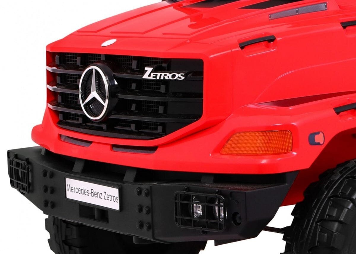 Kaksipaikkainen lasten sähköauto Mercedes-Benz Zetros, punainen hinta ja tiedot | Lasten sähköautot | hobbyhall.fi