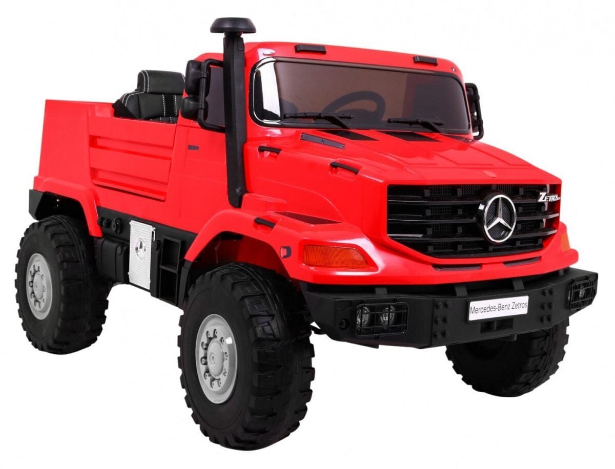 Kaksipaikkainen lasten sähköauto Mercedes-Benz Zetros, punainen hinta ja tiedot | Lasten sähköautot | hobbyhall.fi