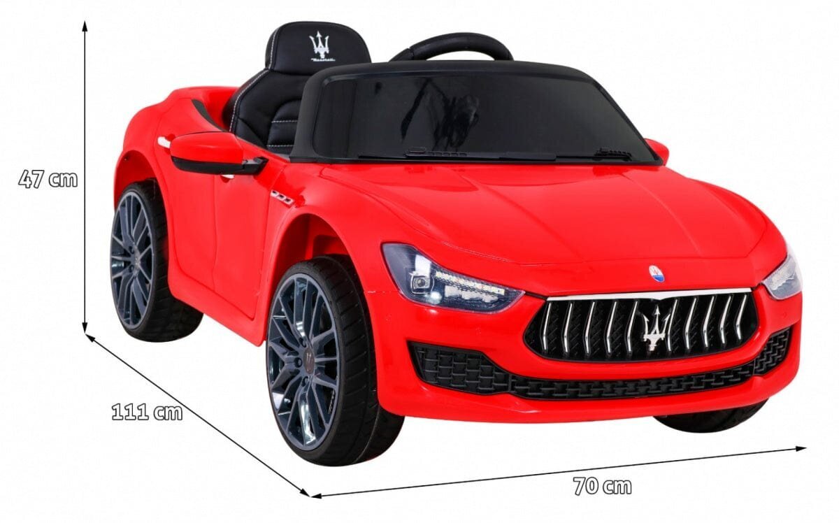 Maserati Ghibli SL631, yksipaikkainen sähköauto lapsille, punainen hinta ja tiedot | Lasten sähköautot | hobbyhall.fi