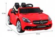 Yksipaikkainen lasten sähköauto Mercedes BENZ SLC300, punainen hinta ja tiedot | Lasten sähköautot | hobbyhall.fi