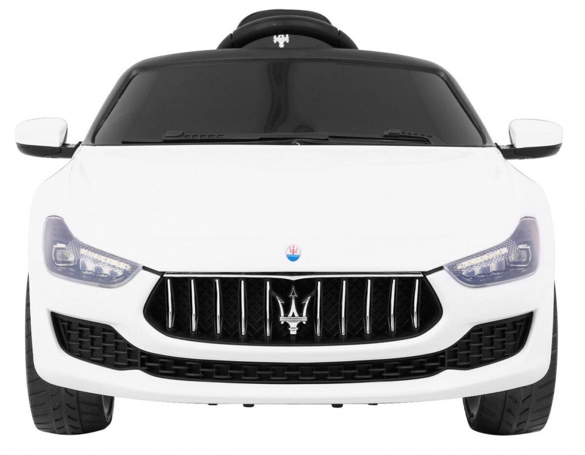 Lasten yksipaikkainen sähköauto Maserati Ghibli SL631, valkoinen hinta ja tiedot | Lasten sähköautot | hobbyhall.fi