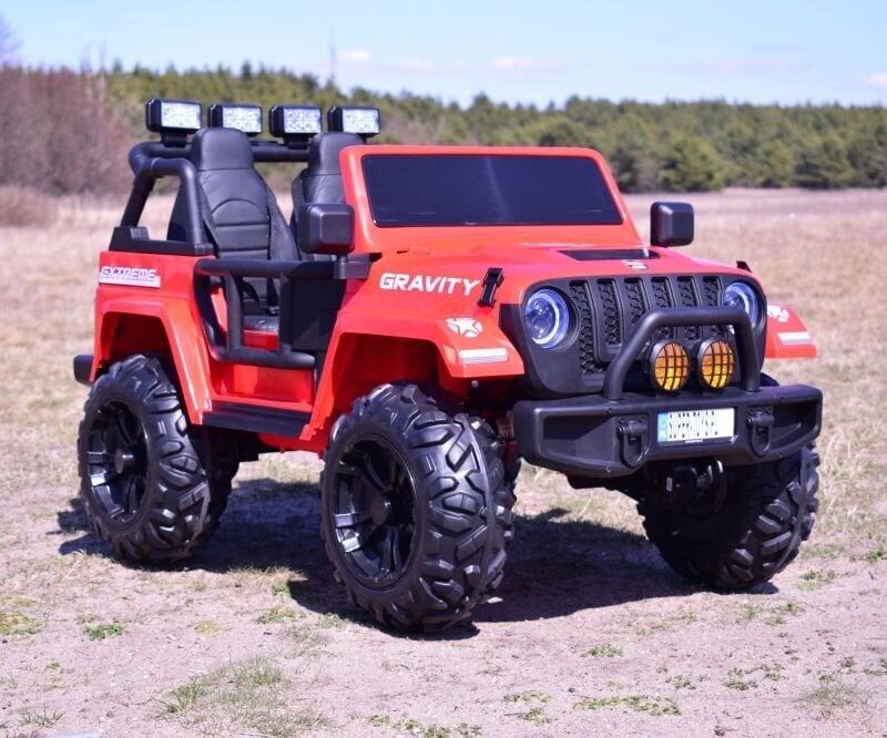 Kaksipaikkainen sähköauto lapsille Super Toys Jeep Gravity S609, punainen hinta ja tiedot | Lasten sähköautot | hobbyhall.fi