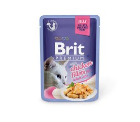 Brit Premium Delicate Filets Jelly Chicken -kissan märkäruoassa, 85g x 12 hinta ja tiedot | Kissanruoka | hobbyhall.fi