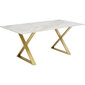 Pöytä, Eternity, Cross Brass 180x90cm hinta ja tiedot | Ruokapöydät | hobbyhall.fi