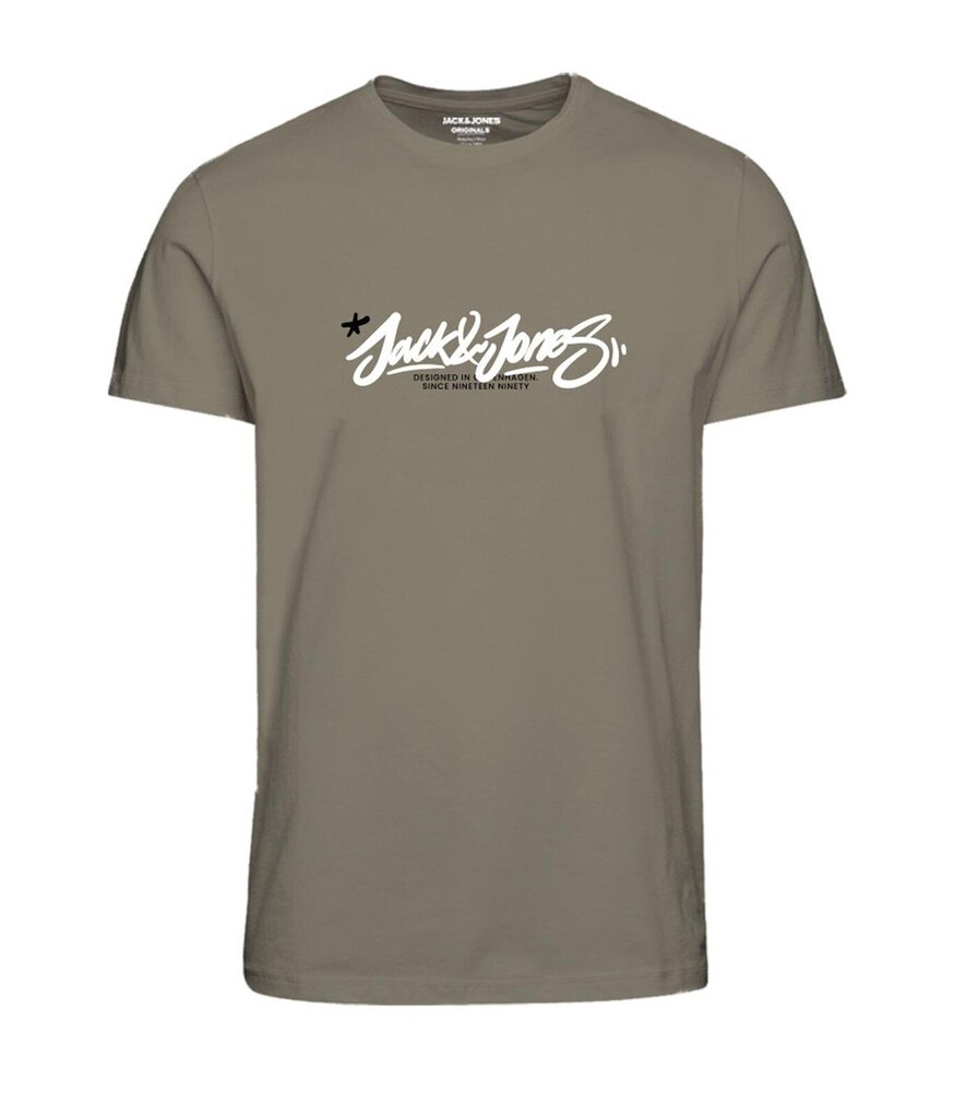 Jack & Jones lasten T-paita 12259927*02, tumma beige/silver 5715520992210 hinta ja tiedot | Poikien paidat | hobbyhall.fi