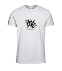 Jack & Jones lasten T-paita 12259927*03, valkoinen 5715520992197 hinta ja tiedot | Poikien paidat | hobbyhall.fi