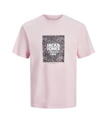 Jack & Jones Miesten T-paita 12262571*02, vaalea pinkki/fairy 5715608881498 hinta ja tiedot | Miesten T-paidat | hobbyhall.fi