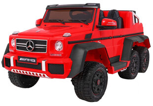 Mercedes G63 6x6 MP4 yksipaikkainen sähköauto lapsille, punainen hinta ja tiedot | Lasten sähköautot | hobbyhall.fi