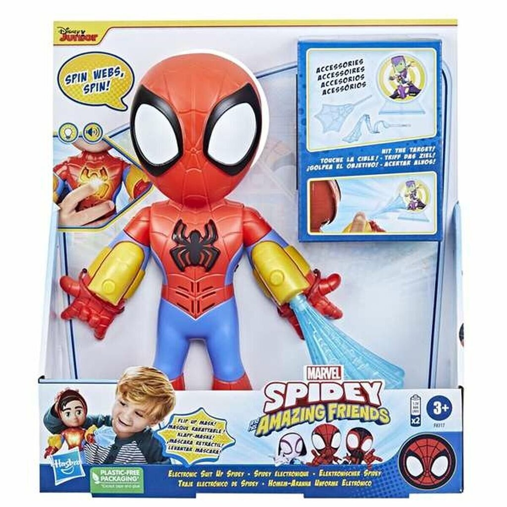 Figuuri valolla ja äänellä Spiderman, 25 cm hinta ja tiedot | Tyttöjen lelut | hobbyhall.fi