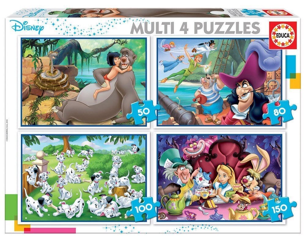 Palapelit Disney klassikot, 4 kpl. hinta ja tiedot | Palapelit | hobbyhall.fi