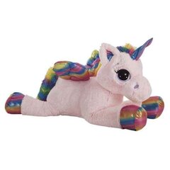 Pörröinen lelu Rainbow Unicorn, 45 cm hinta ja tiedot | Pehmolelut | hobbyhall.fi