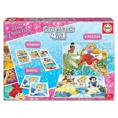 Pelisetti Educa Princesses Disney 4in1 hinta ja tiedot | Lautapelit ja älypelit | hobbyhall.fi