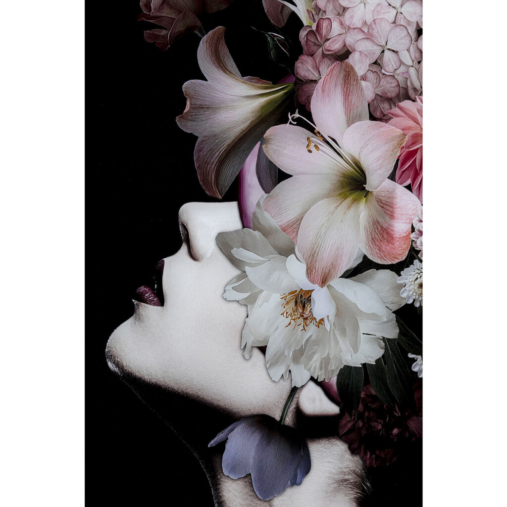 Lasikuva Flowery Beauty 80x120cm hinta ja tiedot | Taulut | hobbyhall.fi