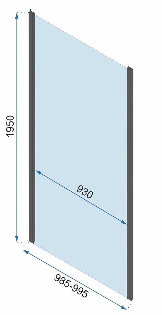 Suihkukaappi Rea Rapid Slide 100 x 90 hinta ja tiedot | Suihkukaapit ja suihkunurkat | hobbyhall.fi