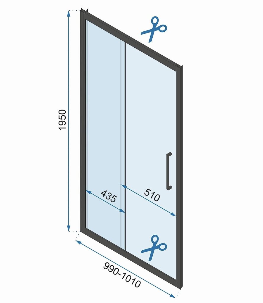 Suihkukaappi Rea Rapid Slide Chrome Kromi 150 x 100 hinta ja tiedot | Suihkukaapit ja suihkunurkat | hobbyhall.fi